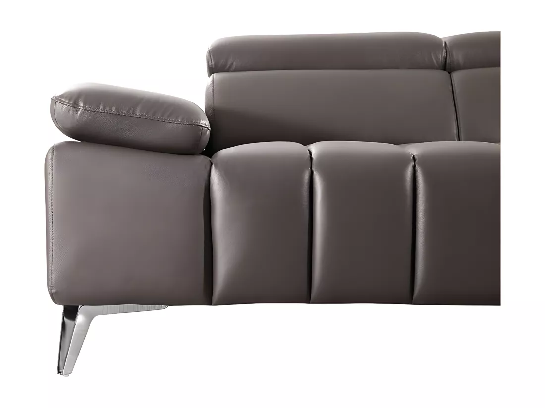 Fauteuil cuir Design LYAM Marron
