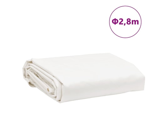 VIDAXL - Bâche blanc ø 2,8 m 600 /m²