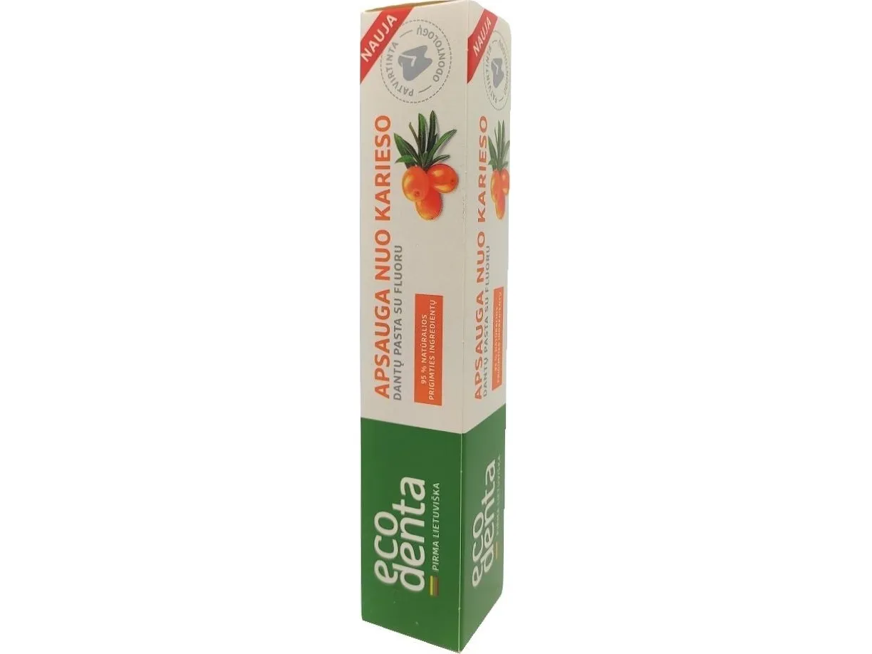 Ecodenta Beskyttende tandpasta med havtornolie 75 ml