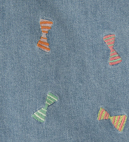 Stella McCartney Kids Latzhosen - Denim - Celeste m. Schleifen