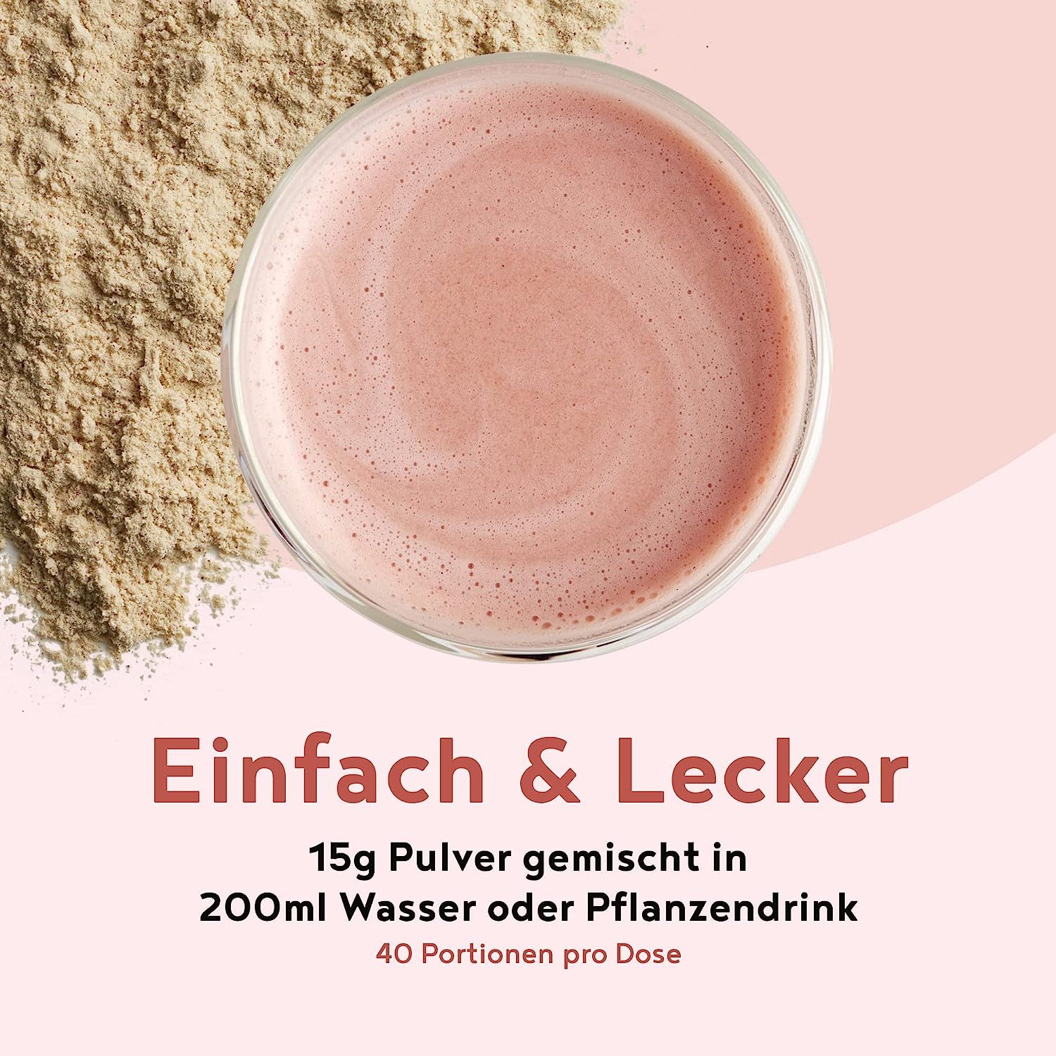 Vegan Protein - ERDBEERE - Pflanzliches Proteinpulver