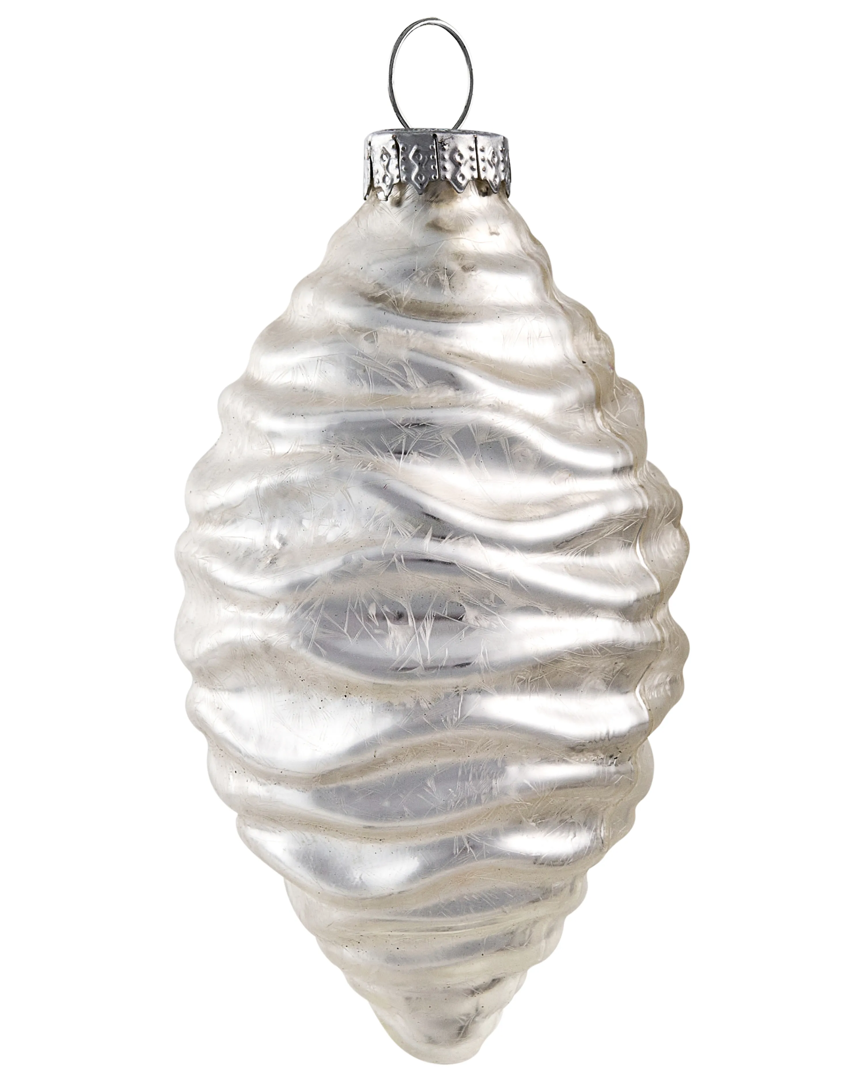 Set van 50 kerstballen SNOWFLAKE Glas Rood/wit