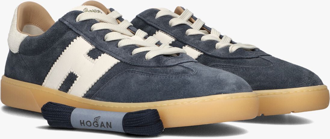 blauwe hogan lage sneakers cool allacciato h