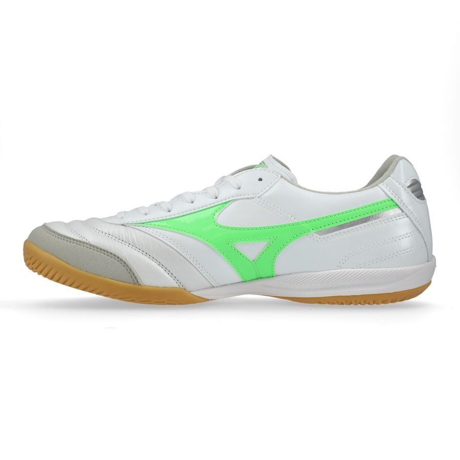 Mizuno Morelia Sala Elite IN Frontier - Blanc/Vert Néon/Argent