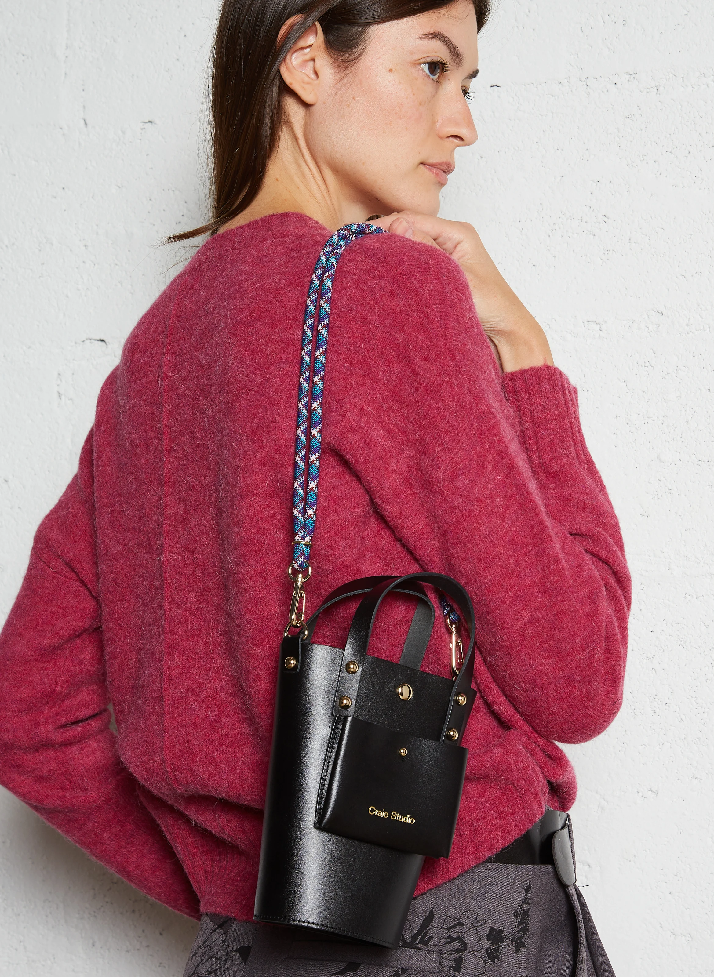 NONO - Sac seau en cuir | Noir