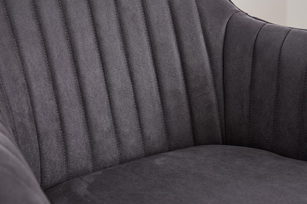 Riess Ambiente Drehbarer Design Stuhl Livorno Vintage grau Buchenholz Beine Esszimmerstuhl Küchenstuhl Besucherstuhl