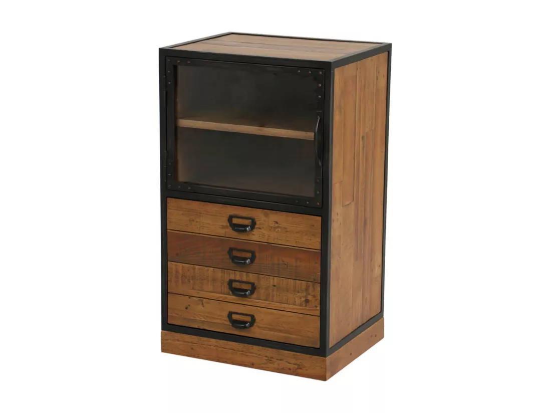 Meuble de rangement 2 portes MDF Marron - Manufacture Interior's