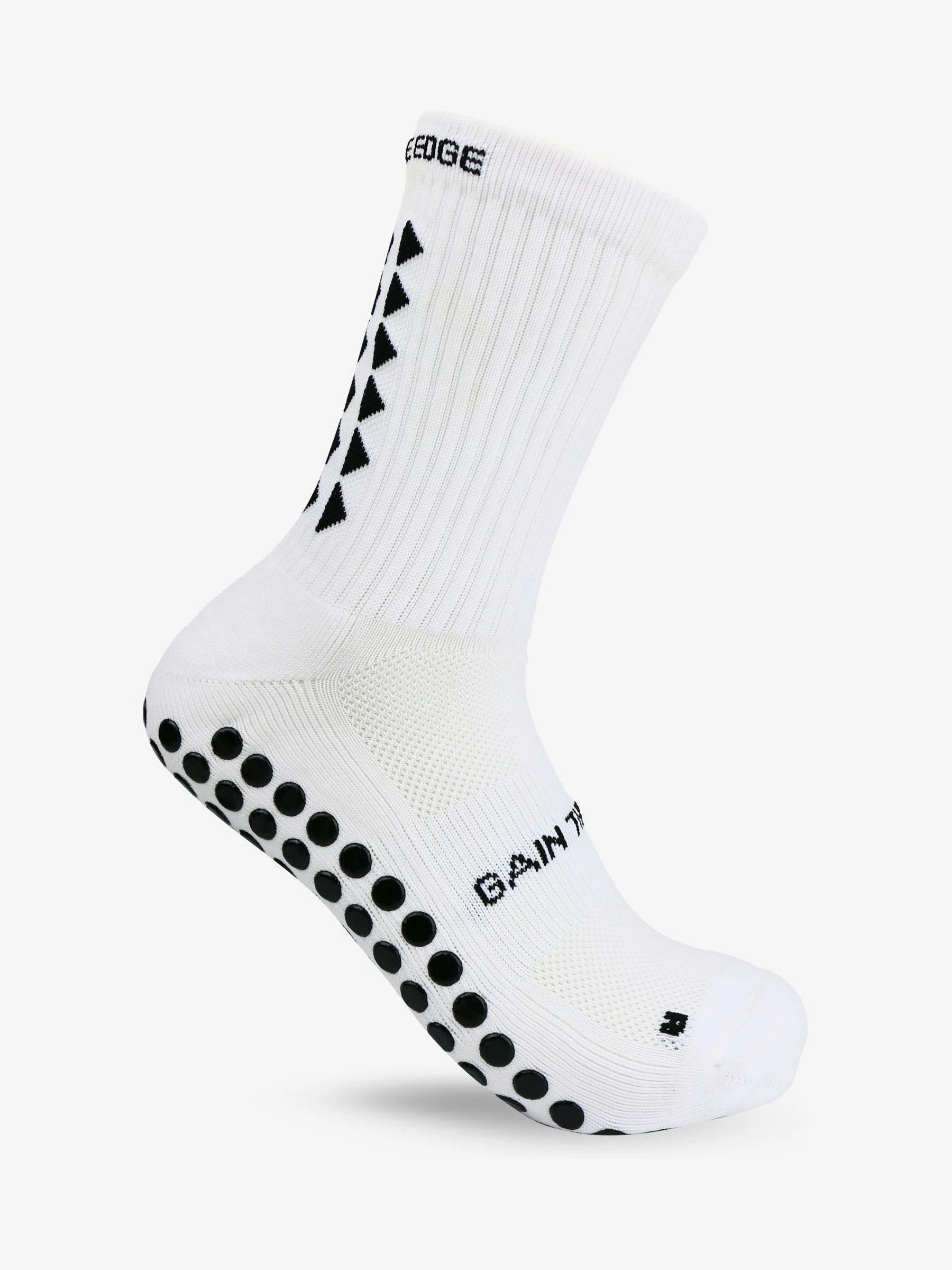 Wit/zwart - Gain the Edge Midcalf Football Grip 3.0 Socks