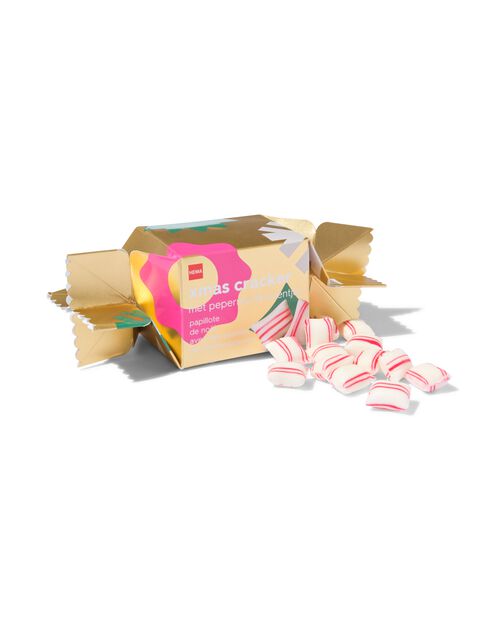 cracker de Noël avec coussins à la menthe