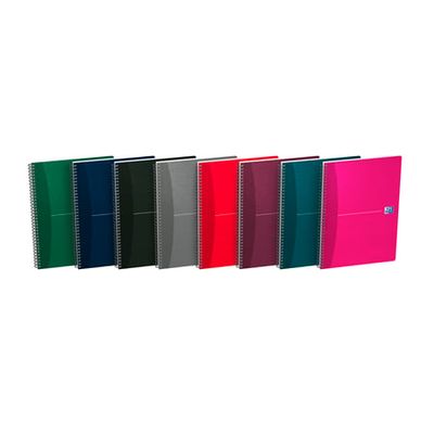 Oxford Office Essentials - Cahier à spirale A4 (21x29,7 cm) - 180 pages - petits carreaux (5x5 mm) - disponible dans différentes couleurs