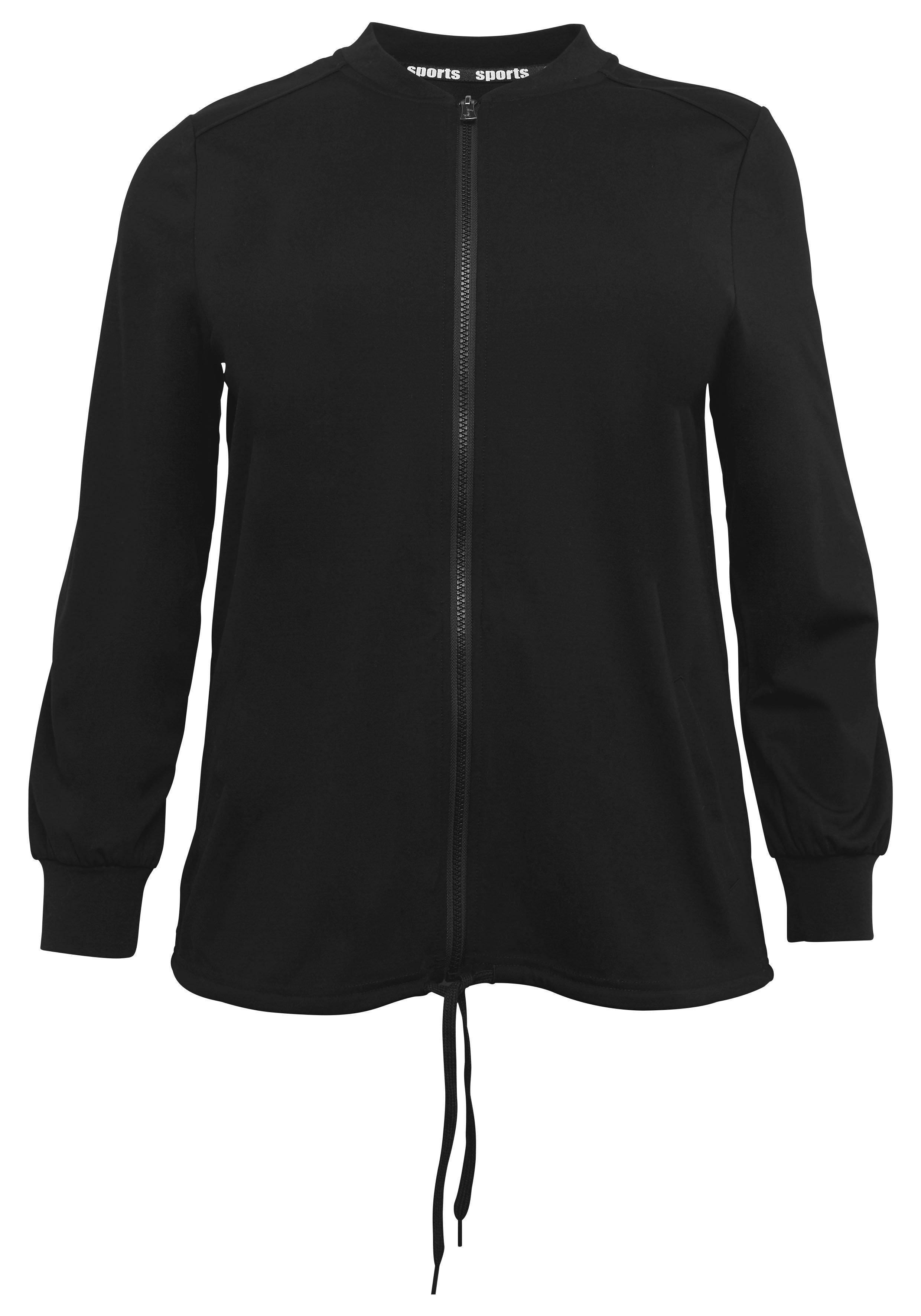Trainingsjacke mit Reißverschluss, aus Sweat