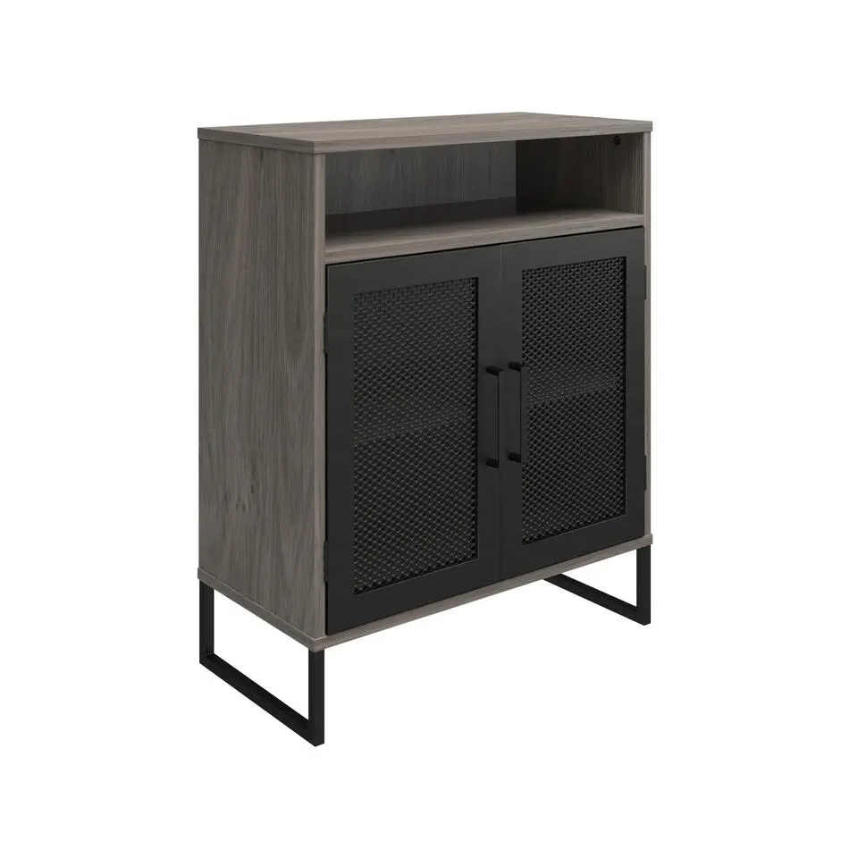 Purdue - Dressoir met 2 deuren en grijs eiken effect