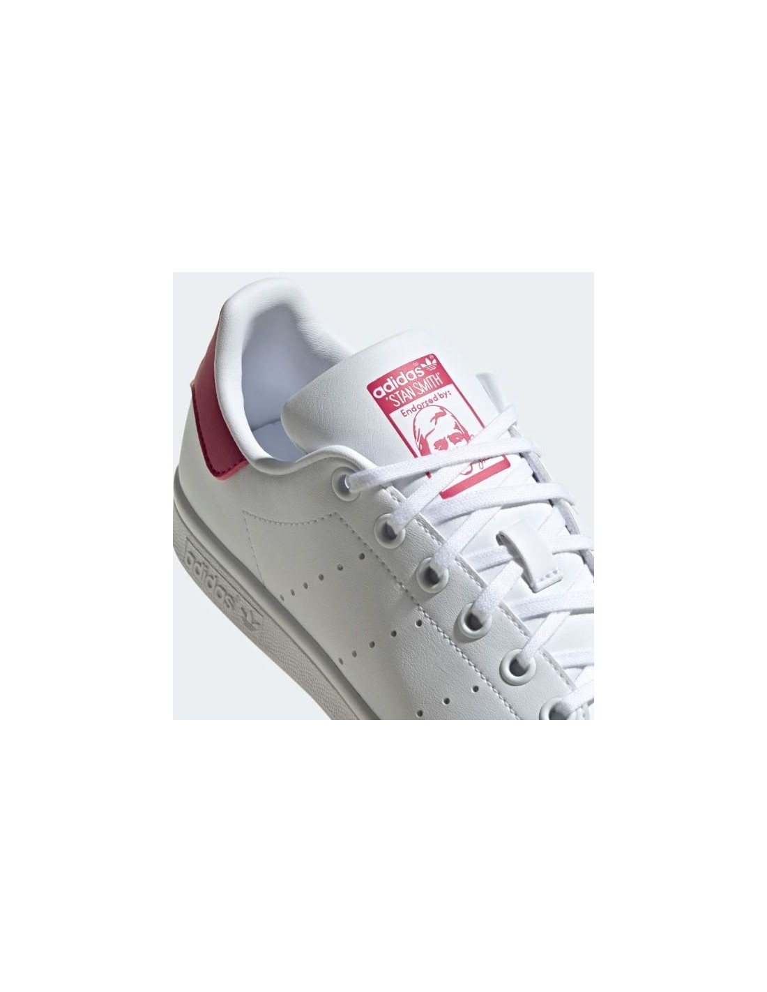 adidas Sneakers Femme Stan Smith J Vegan Blanc Rose