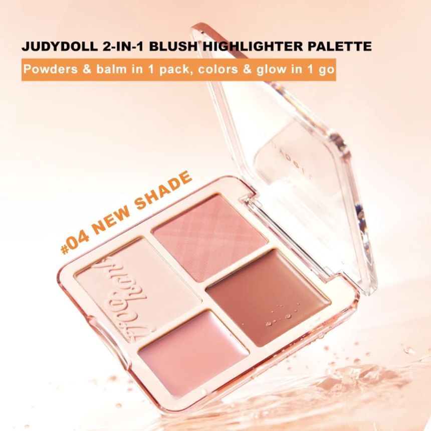 Judydoll - 4-kleuren blush- en highlightpalet - 04