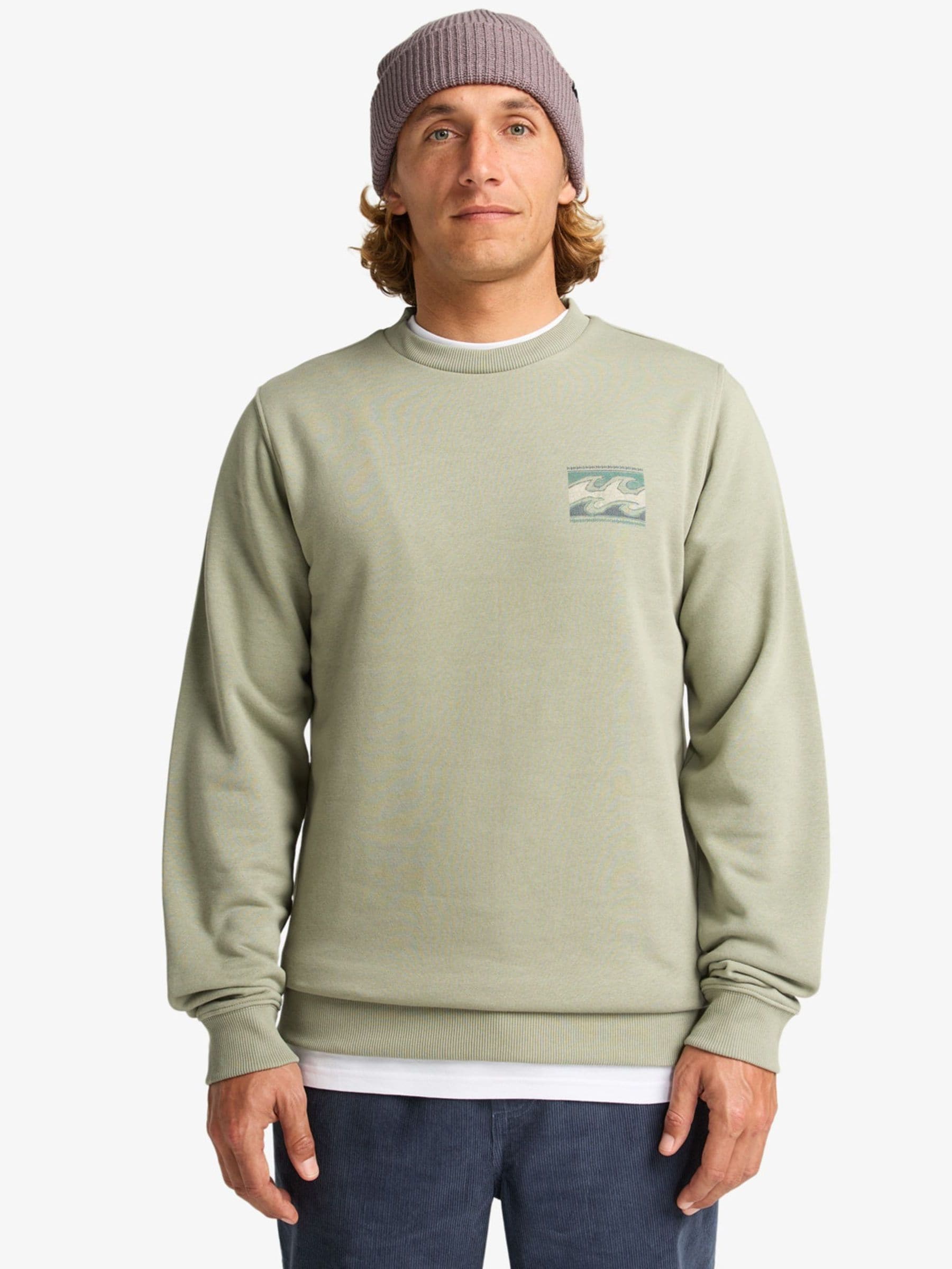 Billabong Grey Foundation Backprint Graphic Logo Sweatshirt