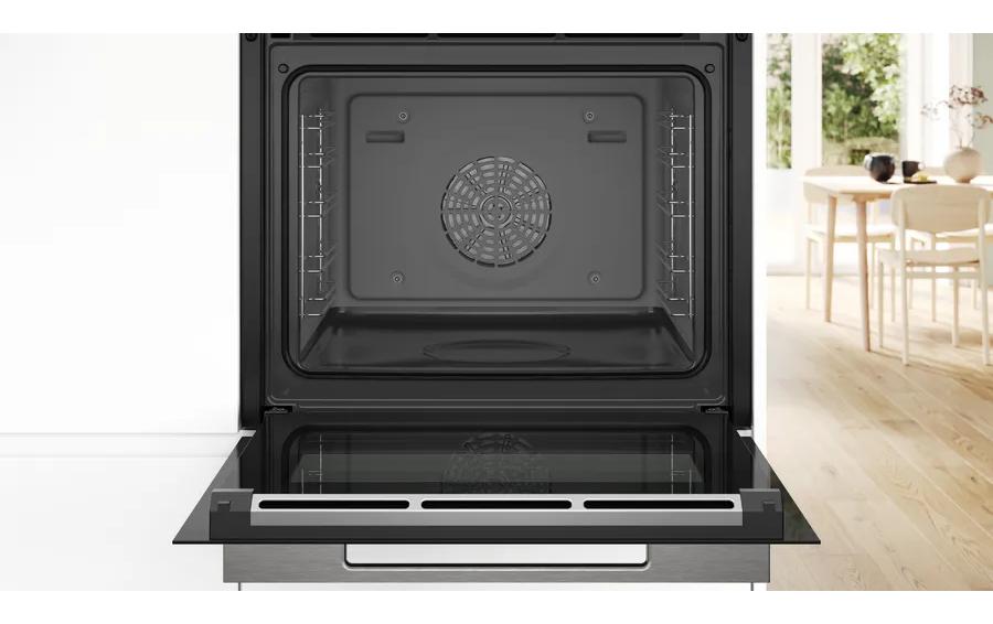 Einbaudampfbackofen HSG7584B1 Schwarz A+<br>Dampfbackofen mit digitalem Bedienring