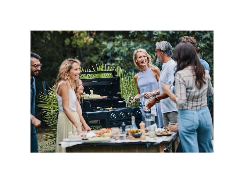 Campingaz Gasgrill 4 Series Onyx S Propangasgrill mit Blue Flame Power Brennertechnologie