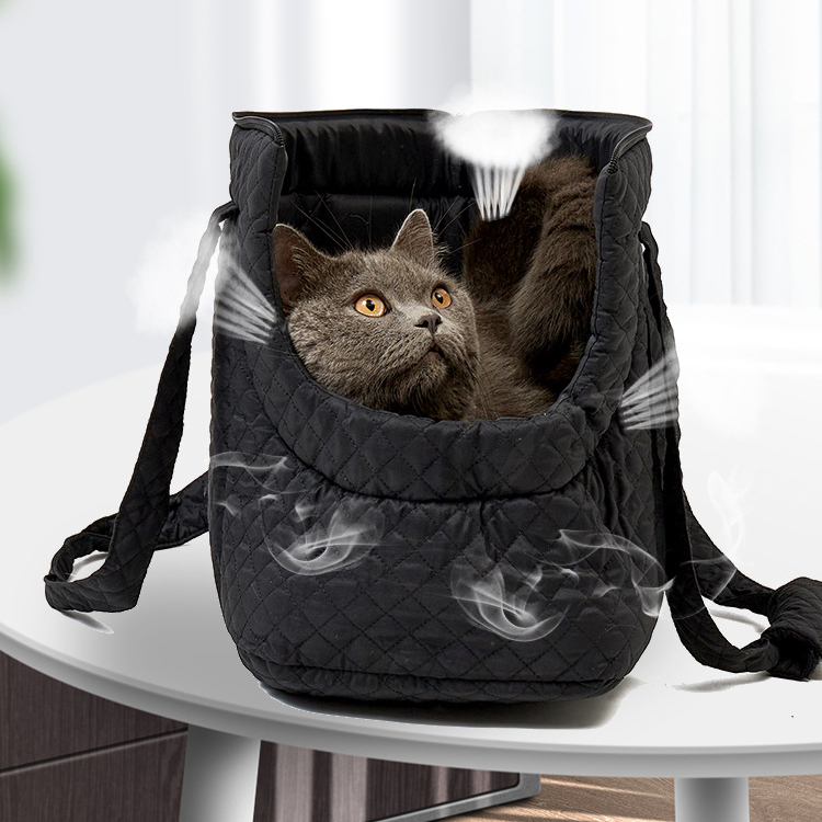 (36x30cm) Faltbare Haustier Transporttasche Reise Tragetasche für Hunde / Katzen - Schwarz