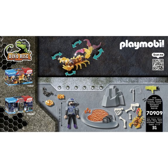 Starter Pack Agent avec Scorpion de feu Playmobil Dino Rise 70909