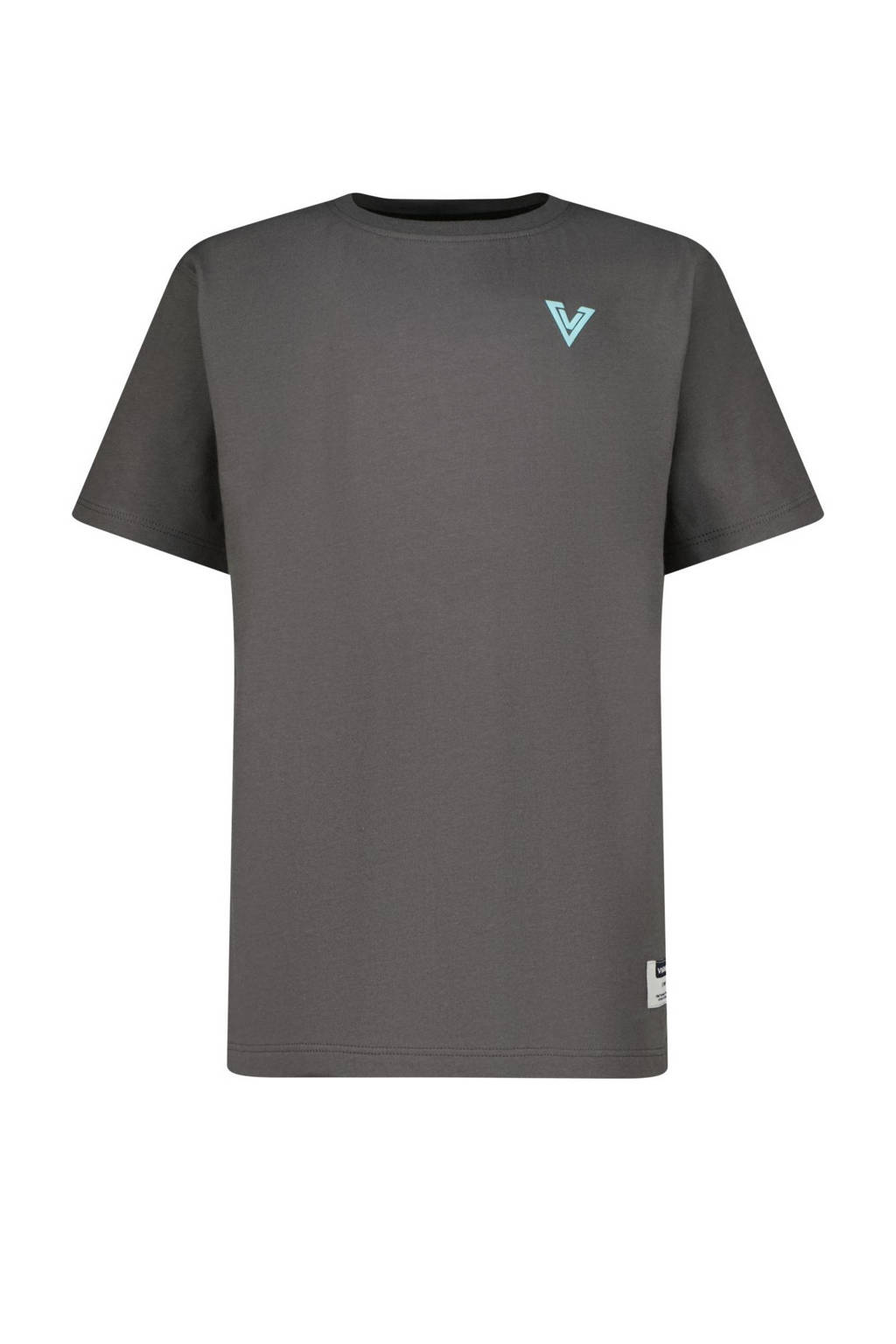 Vingino T-shirt Hodd met printopdruk grijs