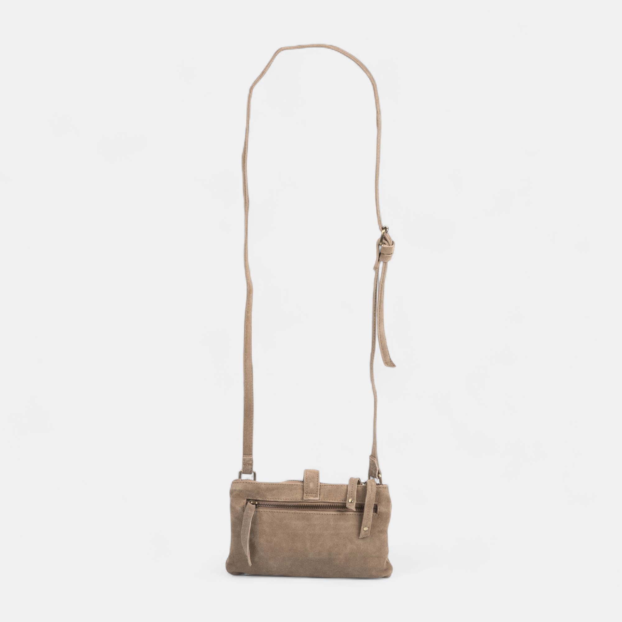 Sac bandoulière en cuir beige