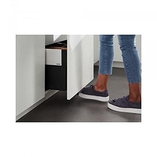 BLANCO SELECT II XL 60/3 | Abfall Müllsystem | für 60 cm breite Unterschränke | Auszugssystem zur Frontanbindung | 1 x 30l und 2 x 8l Eimer 1 x Eimerdeckel 8l | 400mm Auszugstiefe | [56,8x40x36,1cm]