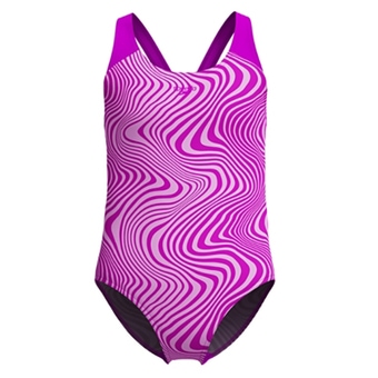 Speedo Girls Digital Allover Splashback Badeanzug Diva Kinder