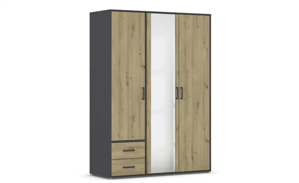 Drehtürenschrank Absetzung: Grau 140 cm 3 Stück