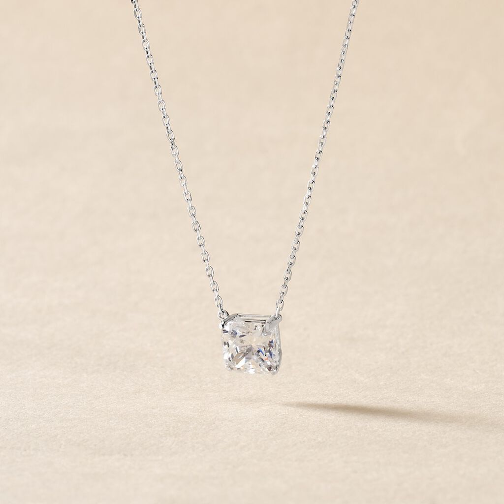 Collier Naziha Or Blanc Oxyde De Zirconium