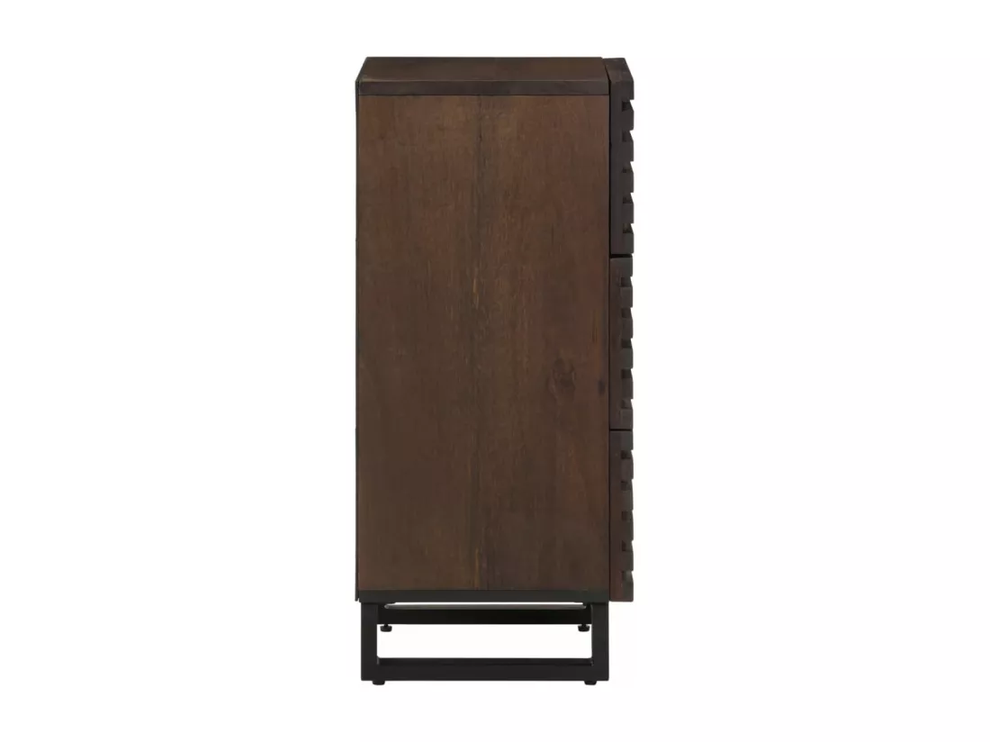 Buffet marron 40x34x75 cm bois massif de manguier