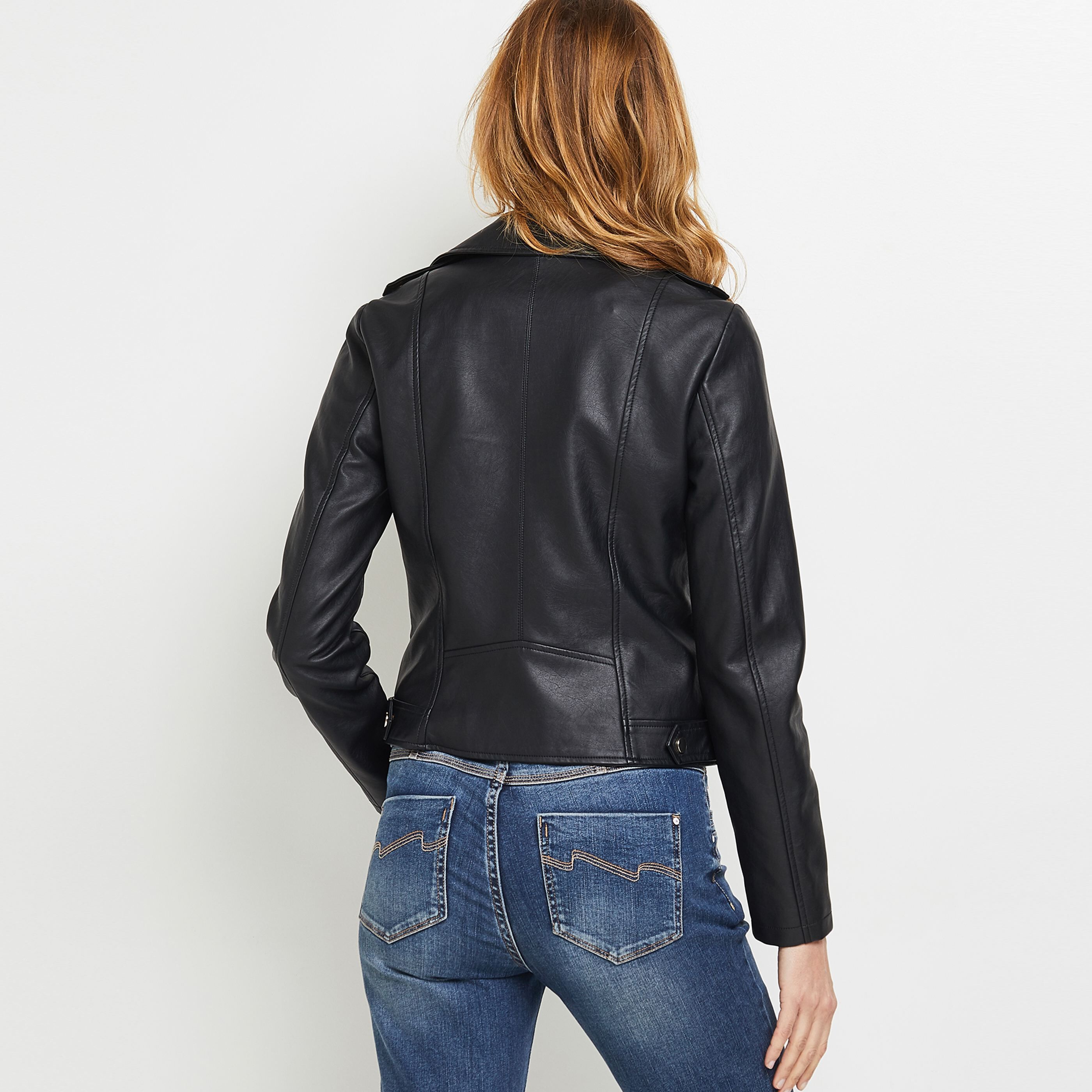 Blouson simili femme - NOIR