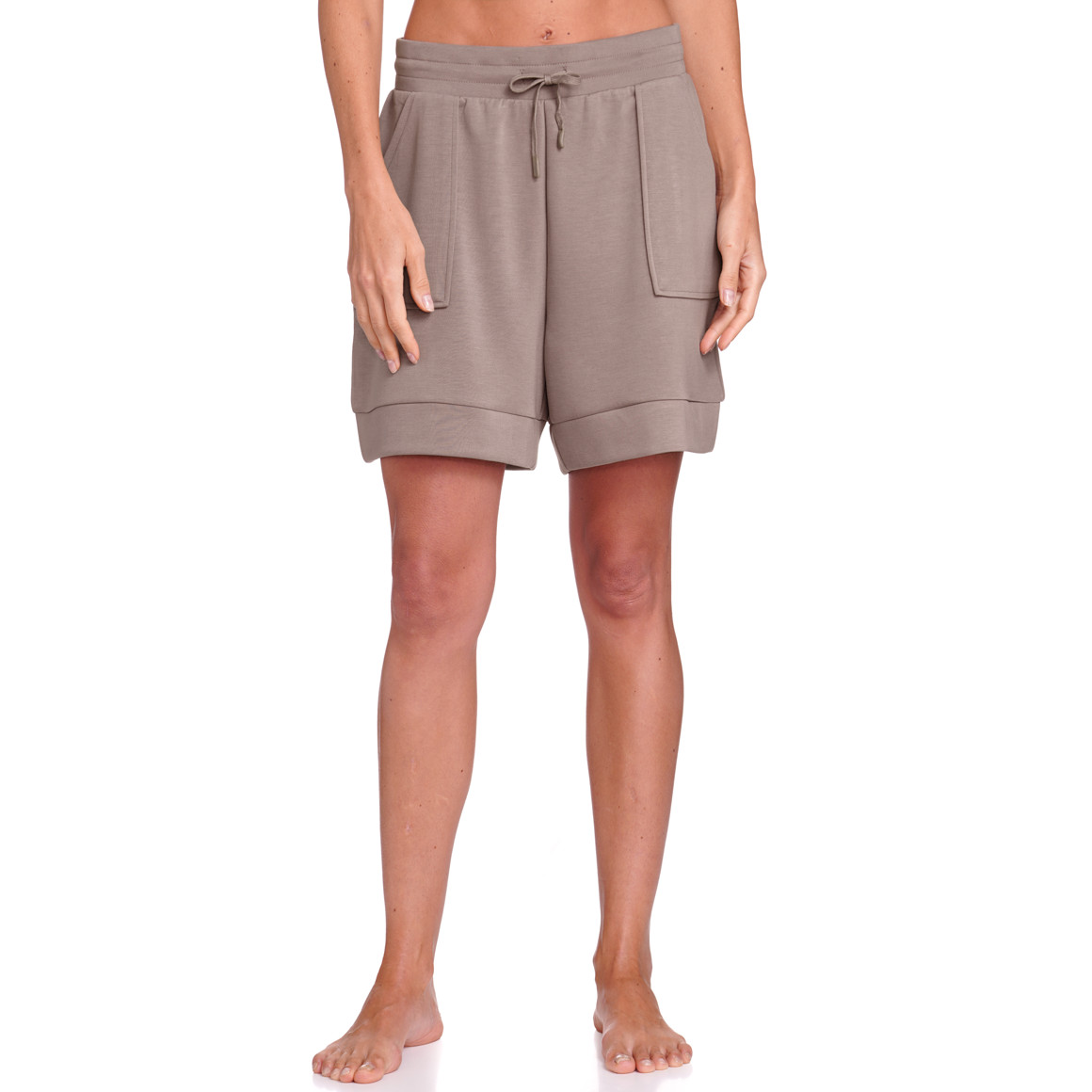 Gina Benotti Damen Sweatshorts aus Modal-Mix hellbraun