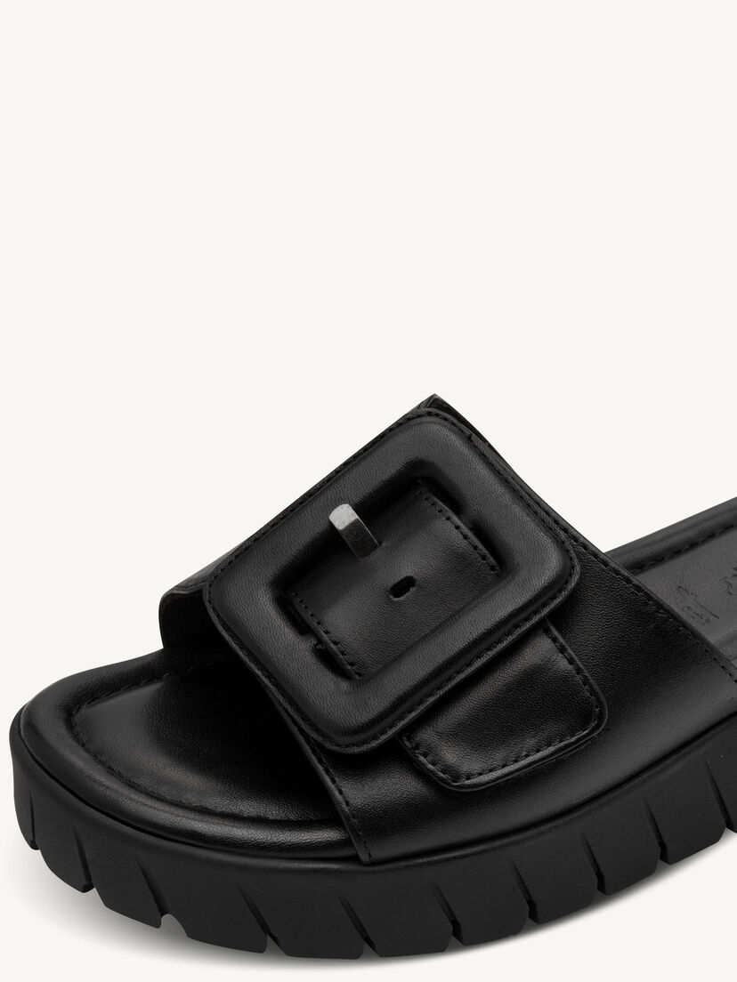 Leren Slipper - zwart