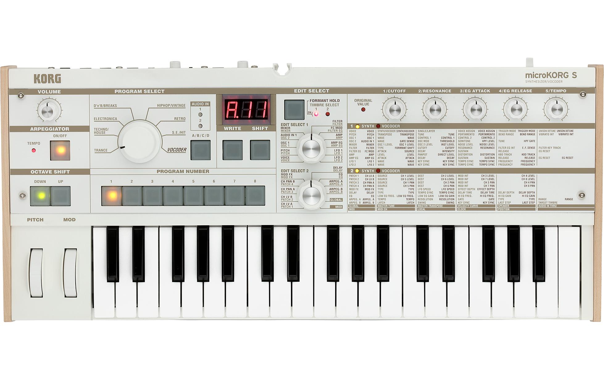 Synthesizer microKORG S<br>Analog-Modeling-Synthesizer-Vocoder