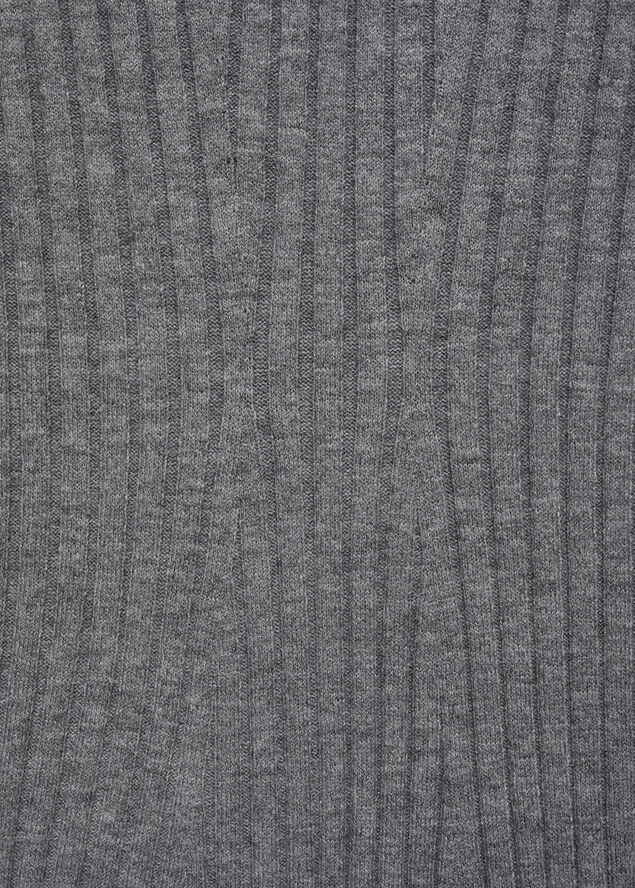 MANGO Flared knit dress with perkins coll Medium grey