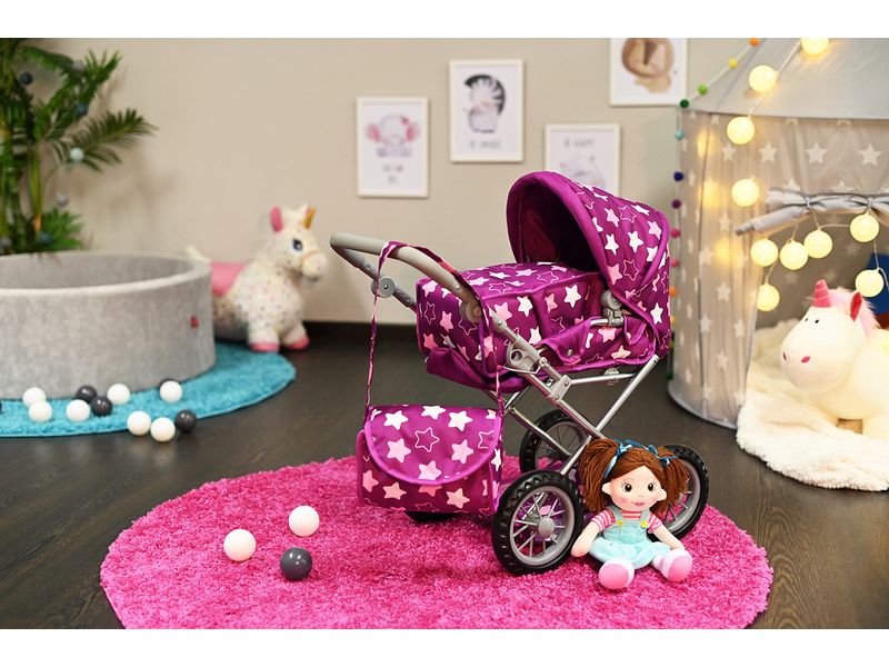 Knorrtoys Puppenbuggy Ruby Star Dark Pink Puppenwagen