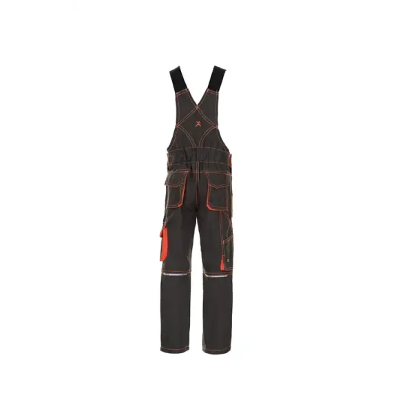 6122 Børneoverall oliven/orange