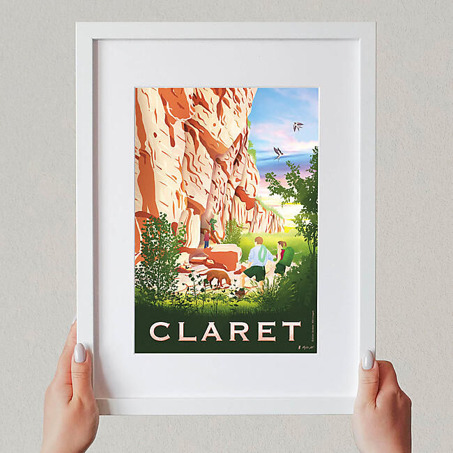 CLARET AFFICHE A4 VINTAGE
