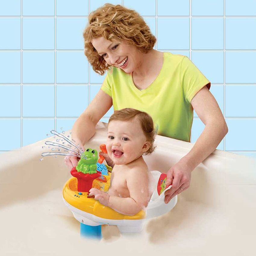 Siège de bain interactif 2-en-1 - Ecru