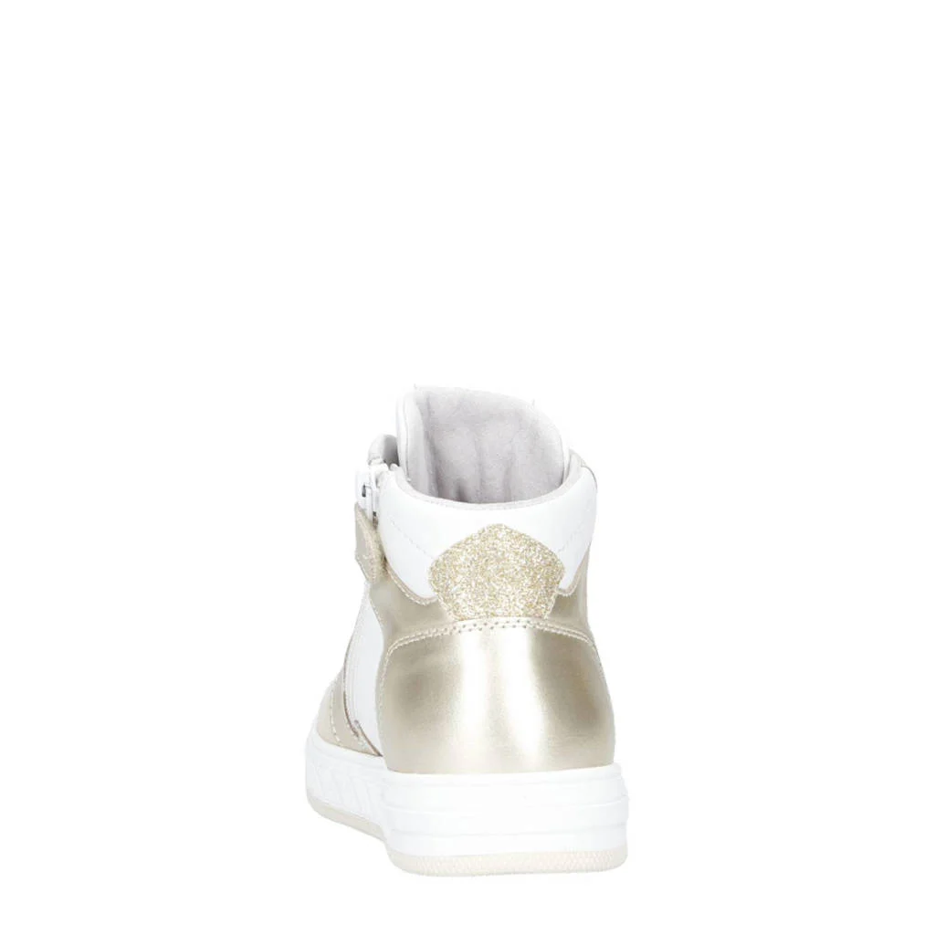 Red Code leren sneakers wit/beige/goud