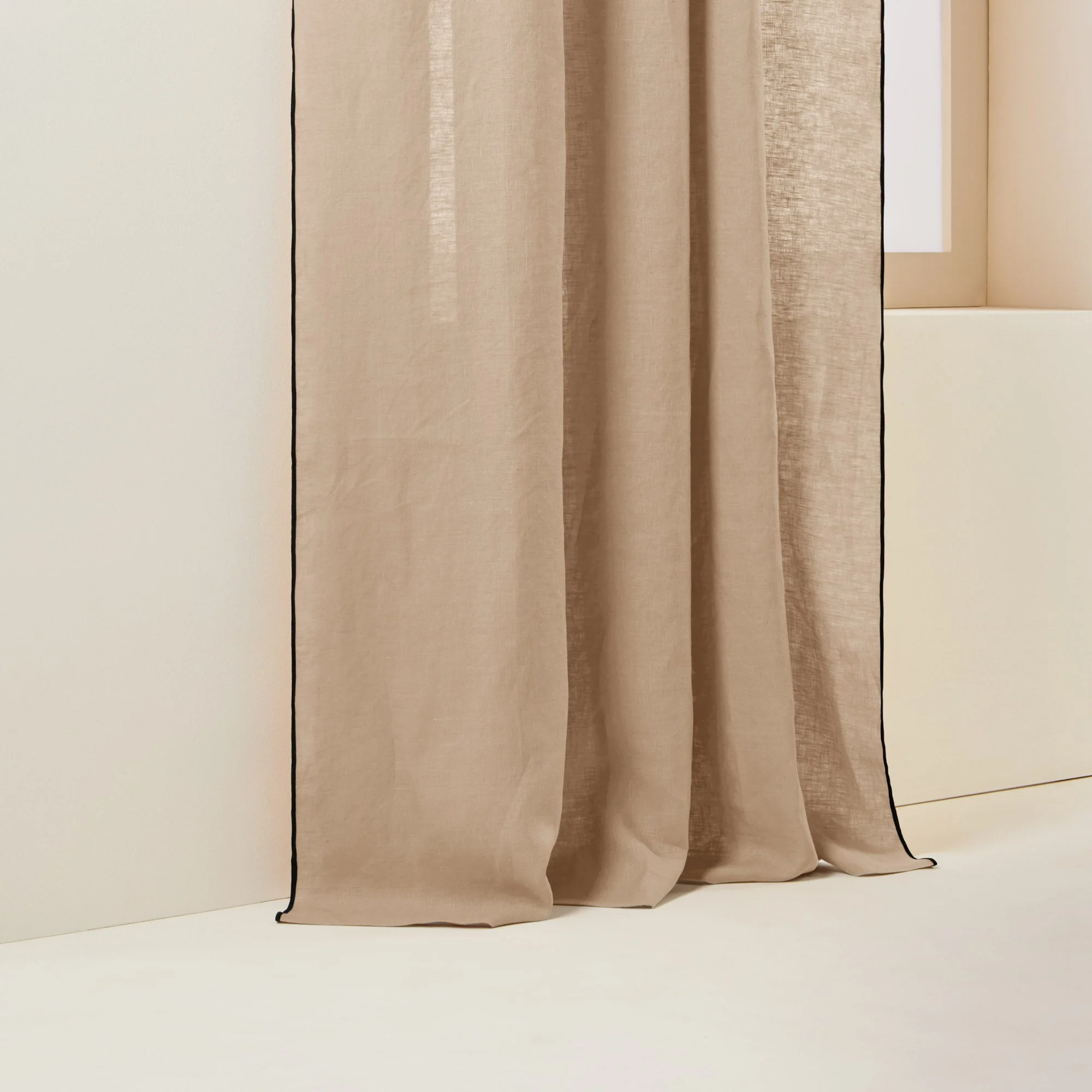 CARLINA - Rideau à galon fronceur | Beige