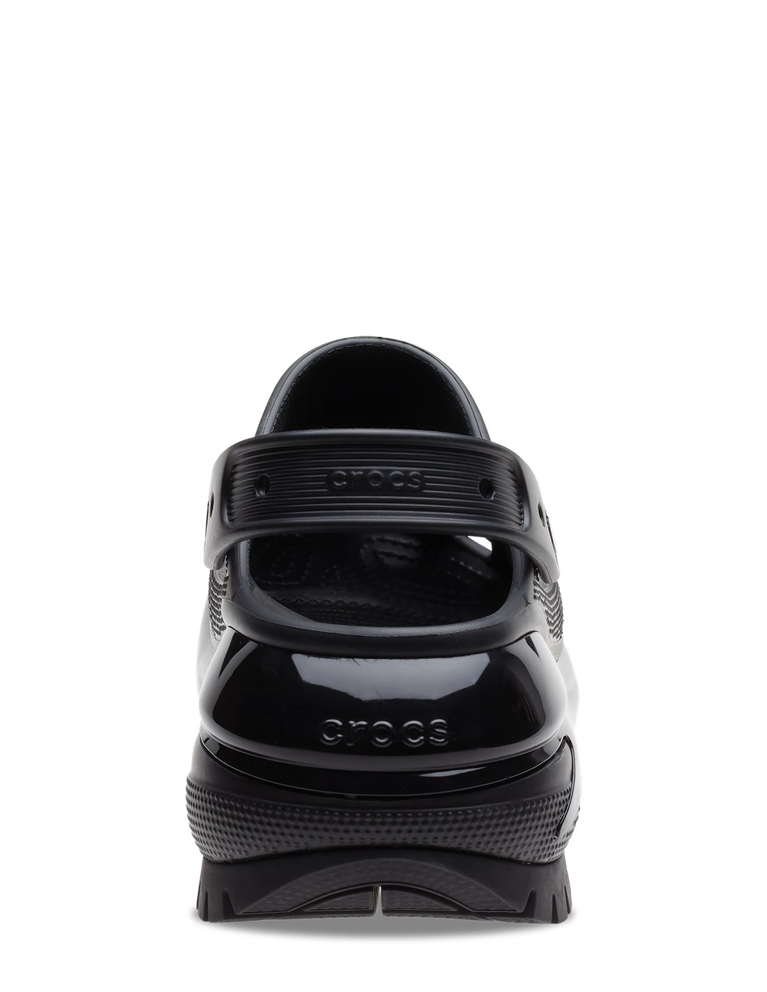 crocs sabots compensées femme classic mega crush noir