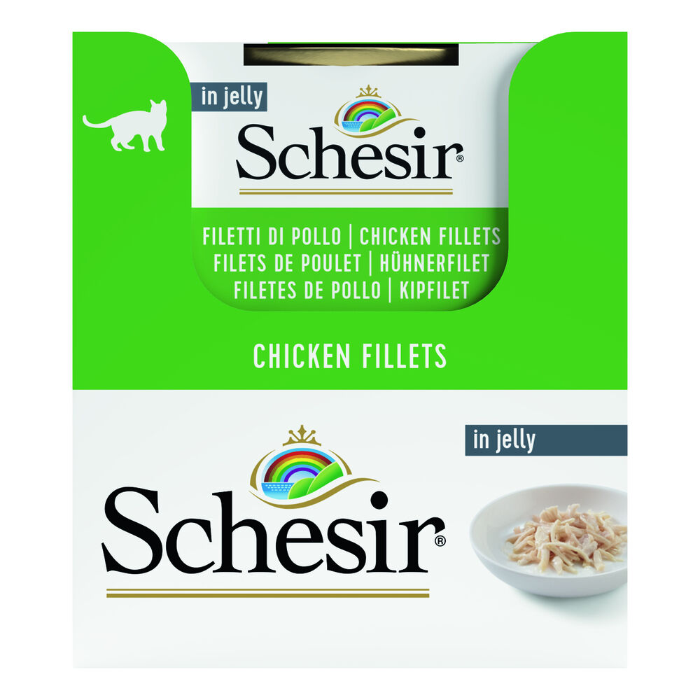 Schesir - Kattenvoer in Gelei - 85 Gram - kip, fillet