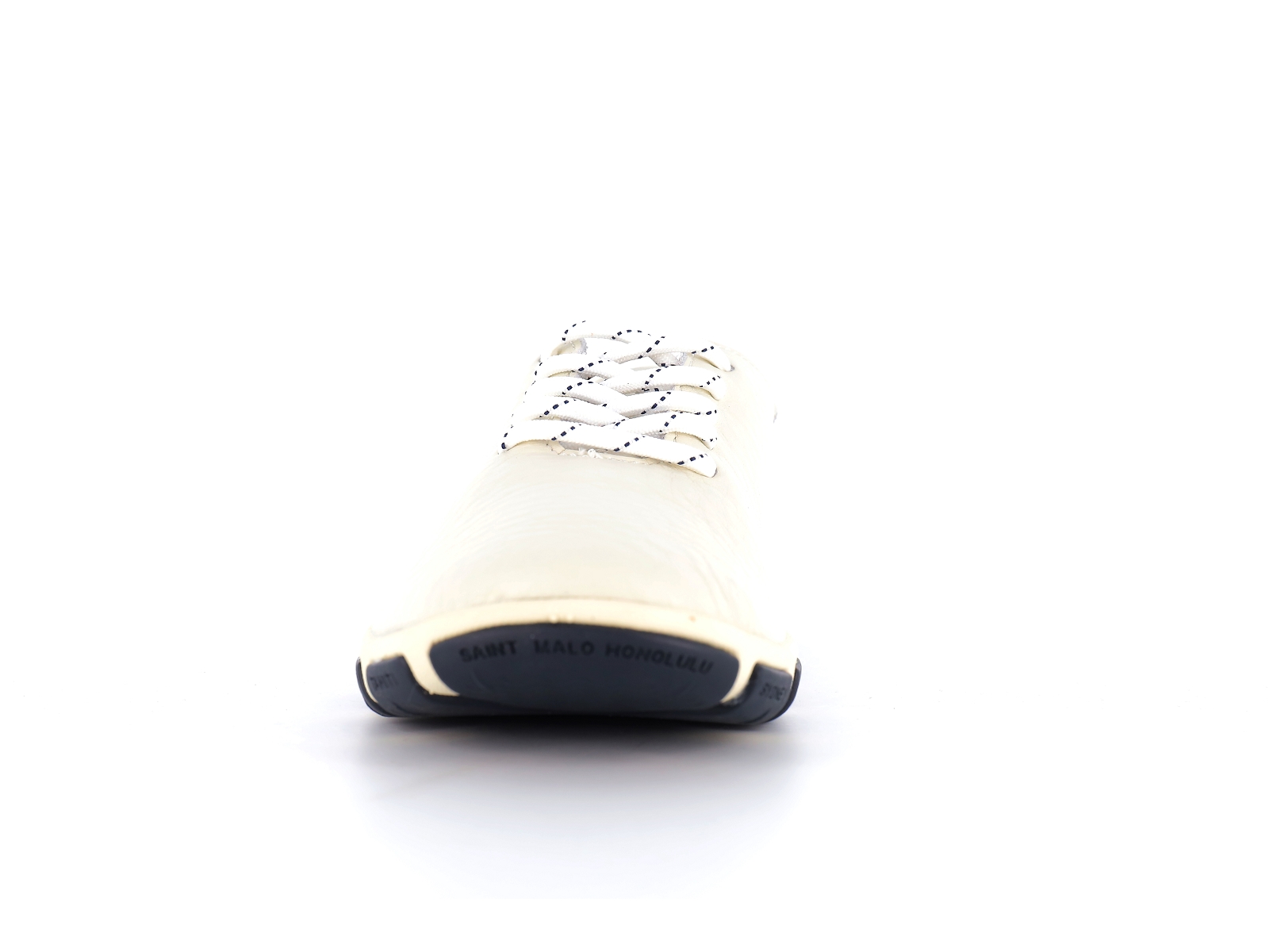 Tbs-JAZARU Cuir Blanc Casse