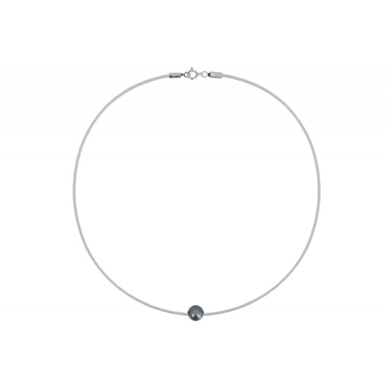 Set Collier et Bracelet Lien La Perle Noire des Poulettes - Classics - Gris clair