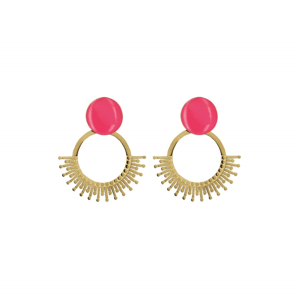 Boucles Venus fuschia