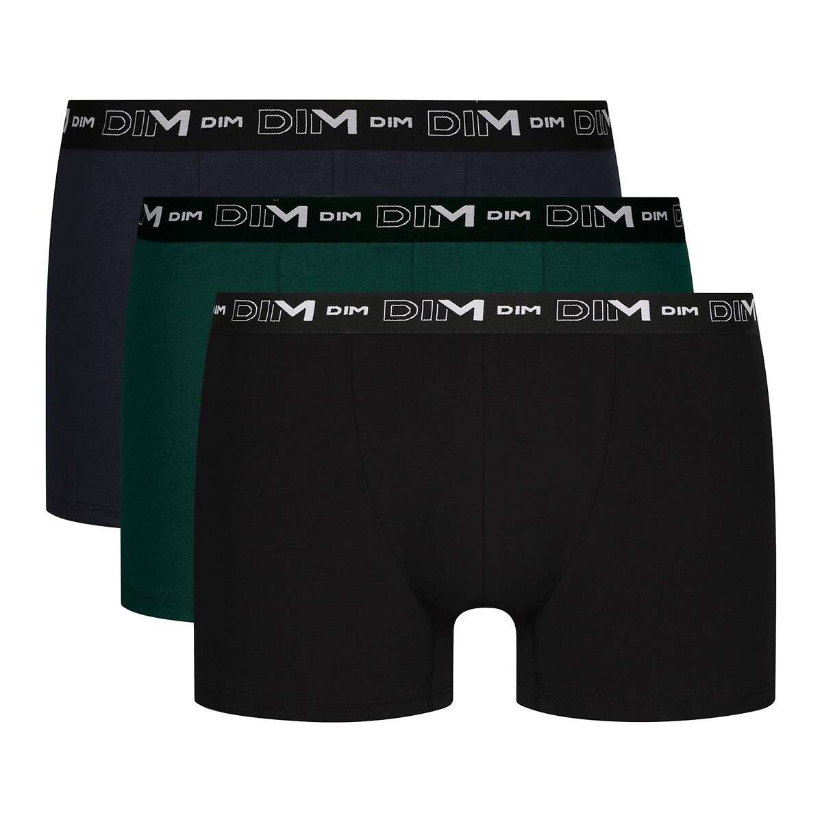 DIM<br>Conjunto de 3 cuecas boxer de algodão elástico