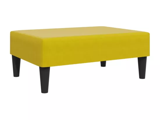 Repose-pied jaune 77x55x31 cm velours