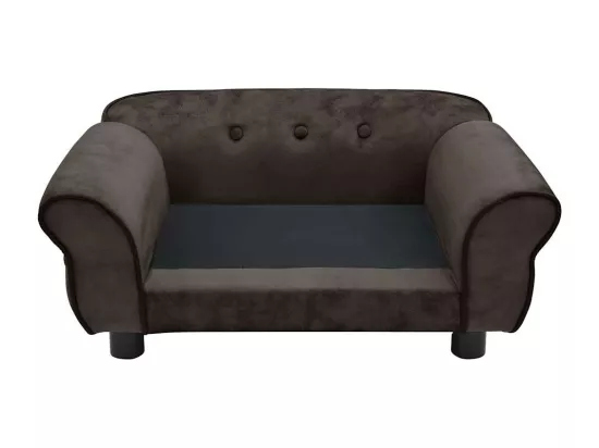 Canapé pour chien Marron 72x45x30 cm Peluche