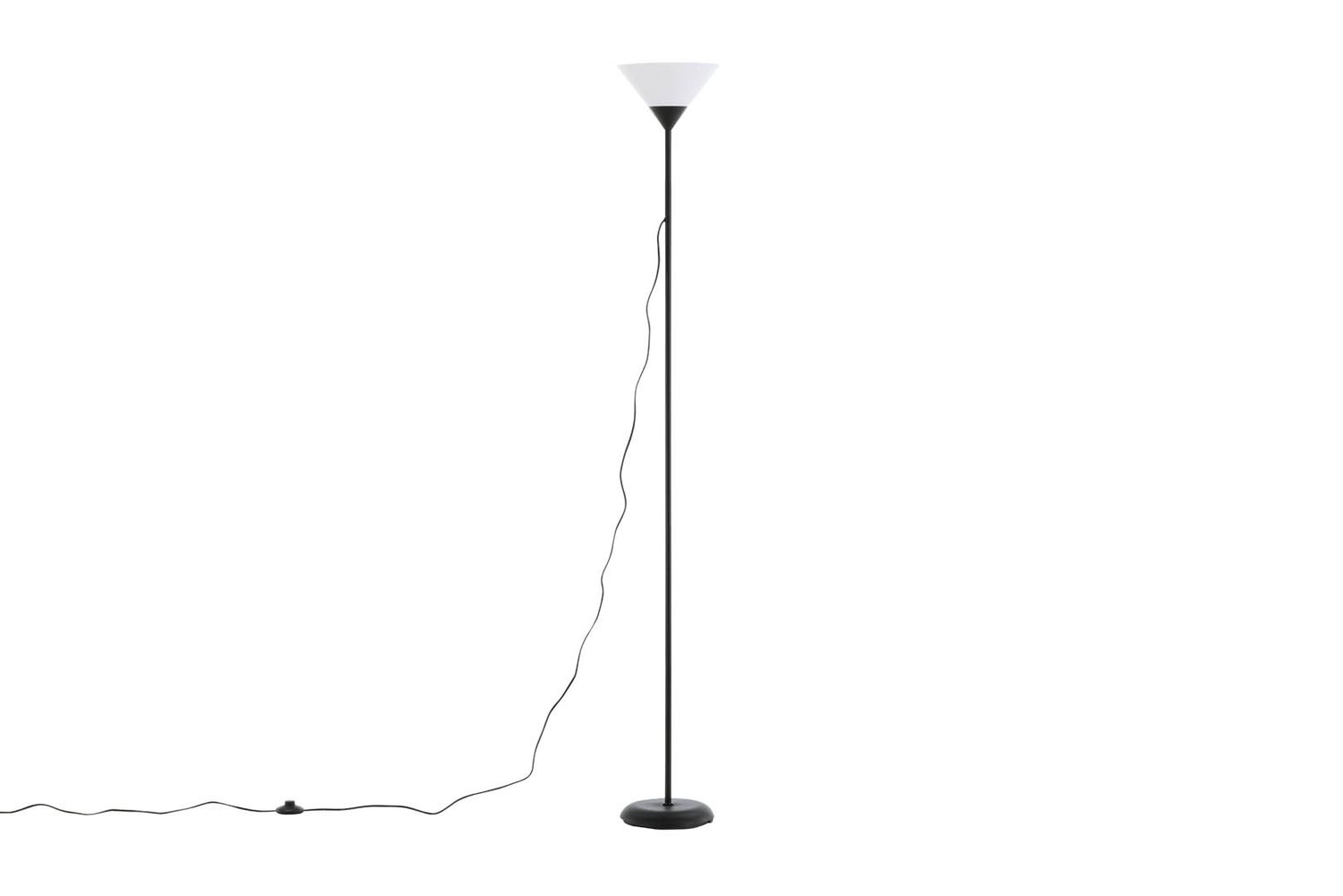 Batang Lighting Staande Lamp 25,4 x 25,4 x 178 cm, Kunststof, Zwart/Wit. 25 x 26 x 178 cm